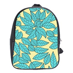 Leaves Dried Leaves Stamping School Bag (XL)