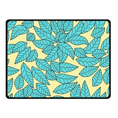 Leaves Dried Leaves Stamping Double Sided Fleece Blanket (Small) 