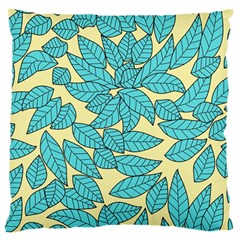 Leaves Dried Leaves Stamping Large Flano Cushion Case (One Side)