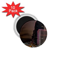 Hong Kong At Night Skyline 1 75  Magnets (10 Pack)  by Nexatart