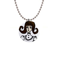 Girl With Dress Button Necklaces