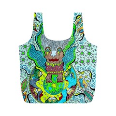 Cosmic Planet Angel Full Print Recycle Bag (m) by chellerayartisans