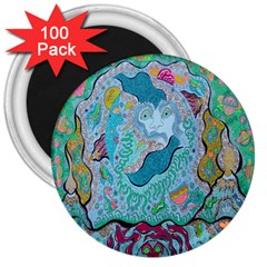 Mystic Mermaid 3  Magnets (100 Pack) by chellerayartisans