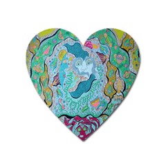 Mystic Mermaid Heart Magnet by chellerayartisans