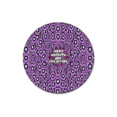 Forest Of Climbing Flowers And Life Is Fine Magnet 3  (round) by pepitasart