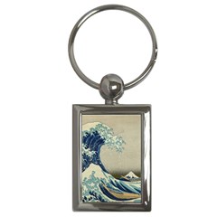 The Classic Japanese Great Wave Off Kanagawa By Hokusai Key Chains (rectangle)  by PodArtist