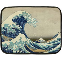 The Classic Japanese Great Wave Off Kanagawa By Hokusai Fleece Blanket (mini) by PodArtist