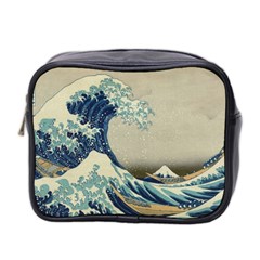 The Classic Japanese Great Wave Off Kanagawa By Hokusai Mini Toiletries Bag (two Sides) by PodArtist