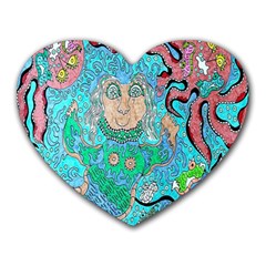 Mesmerizing Mermaid Heart Mousepads by chellerayartisans