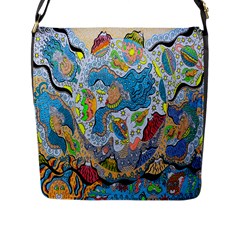 Angel Mermaids Flap Closure Messenger Bag (l)