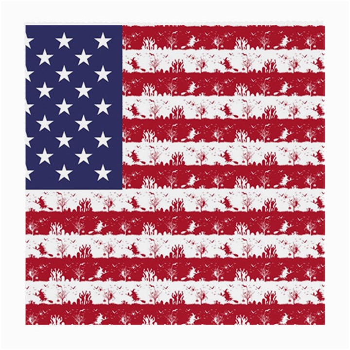 USA Flag Halloween Holiday Nightmare Stripes Medium Glasses Cloth (2-Side)