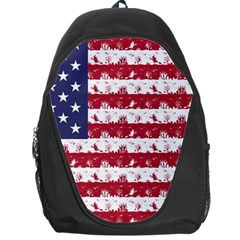 Usa Flag Halloween Holiday Nightmare Stripes Backpack Bag by PodArtist