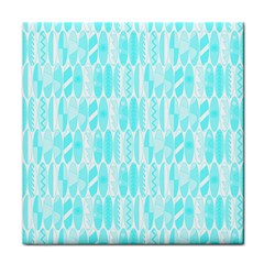 Aqua Blue Colored Waikiki Surfboards  Face Towel by PodArtist