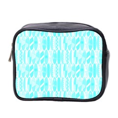 Aqua Blue Colored Waikiki Surfboards  Mini Toiletries Bag (two Sides) by PodArtist