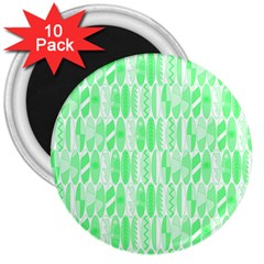 Bright Lime Green Colored Waikiki Surfboards  3  Magnets (10 Pack) 