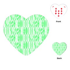 Bright Lime Green Colored Waikiki Surfboards  Playing Cards (heart) by PodArtist