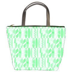 Bright Lime Green Colored Waikiki Surfboards  Bucket Bag by PodArtist
