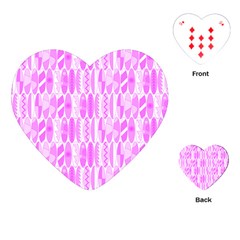 Bright Pink Colored Waikiki Surfboards  Playing Cards (heart) by PodArtist
