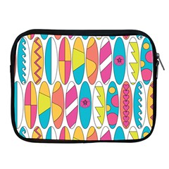 Mini Rainbow Colored Waikiki Surfboards  Apple Ipad 2/3/4 Zipper Cases by PodArtist