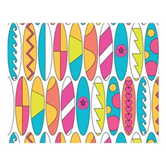 Mini Rainbow Colored Waikiki Surfboards  Double Sided Flano Blanket (large)  by PodArtist