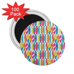 Rainbow Colored Waikiki Surfboards  2 25  Magnets (100 Pack)  by PodArtist