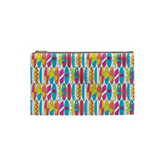 Rainbow Colored Waikiki Surfboards  Cosmetic Bag (small) by PodArtist