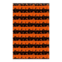 Orange And Black Spooky Halloween Nightmare Stripes Shower Curtain 48  X 72  (small)  by PodArtist