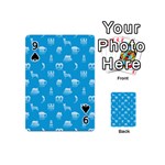 Oktoberfest Bavarian October Beer Festival Motifs in Bavarian Blue Playing Cards 54 (Mini) Front - Spade9