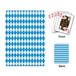 Oktoberfest Bavarian Blue and White Large Diagonal Diamond Pattern Playing Cards Single Design Back