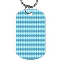 Oktoberfest Bavarian Blue And White Small Diagonal Diamond Pattern Dog Tag (one Side) by PodArtist