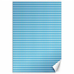 Oktoberfest Bavarian Blue And White Small Diagonal Diamond Pattern Canvas 12  X 18  by PodArtist