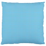 Oktoberfest Bavarian Blue and White Small Diagonal Diamond Pattern Large Flano Cushion Case (Two Sides) Front