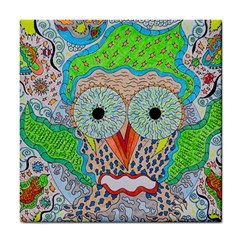 Cosmic Owl Tile Coasters by chellerayartisans