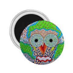 Cosmic Owl 2 25  Magnets by chellerayartisans