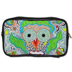 Cosmic Owl Toiletries Bag (one Side) by chellerayartisans