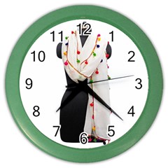 Indiahandycrfats Women Fashion White Dupatta With Multicolour Pompom All Four Sides For Girls/women Color Wall Clock by Indianhandycrafts