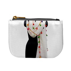 Indiahandycrfats Women Fashion White Dupatta With Multicolour Pompom All Four Sides For Girls/women Mini Coin Purse by Indianhandycrafts