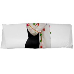 Indiahandycrfats Women Fashion White Dupatta With Multicolour Pompom All Four Sides For Girls/women Body Pillow Case (dakimakura) by Indianhandycrafts