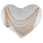 Indiahandycrfats women Fashion White Dupatta with Multicolour Pompom all four sides for Girls/women Large 19  Premium Flano Heart Shape Cushions Back