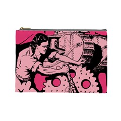 Working Woman Cosmetic Bag (large) by snowwhitegirl