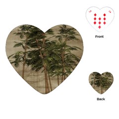 Vintage Bamboo Trees Playing Cards (heart)