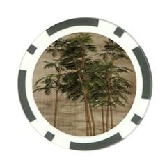 Vintage Bamboo Trees Poker Chip Card Guard (10 Pack)