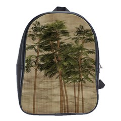 Vintage Bamboo Trees School Bag (large)