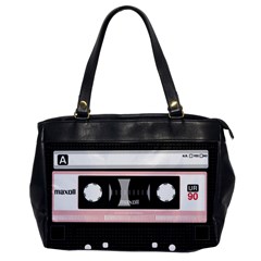 Pink Compact Cassette Oversize Office Handbag