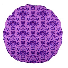 Victorian Violet Large 18  Premium Flano Round Cushions