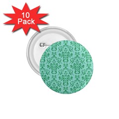 Victorian Teal Ornamental 1 75  Buttons (10 Pack)