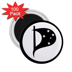 Logo Of Pirate Party Australia 2 25  Magnets (100 Pack)  by abbeyz71