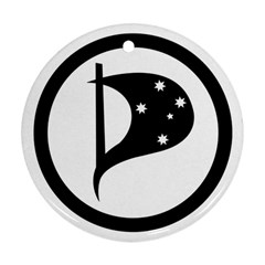 Logo Of Pirate Party Australia Round Ornament (two Sides) by abbeyz71