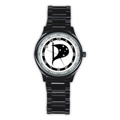 Logo Of Pirate Party Australia Stainless Steel Round Watch by abbeyz71