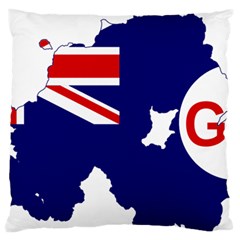 Flag Map Of Government Ensign Of Northern Ireland, 1929-1973 Standard Flano Cushion Case (one Side) by abbeyz71